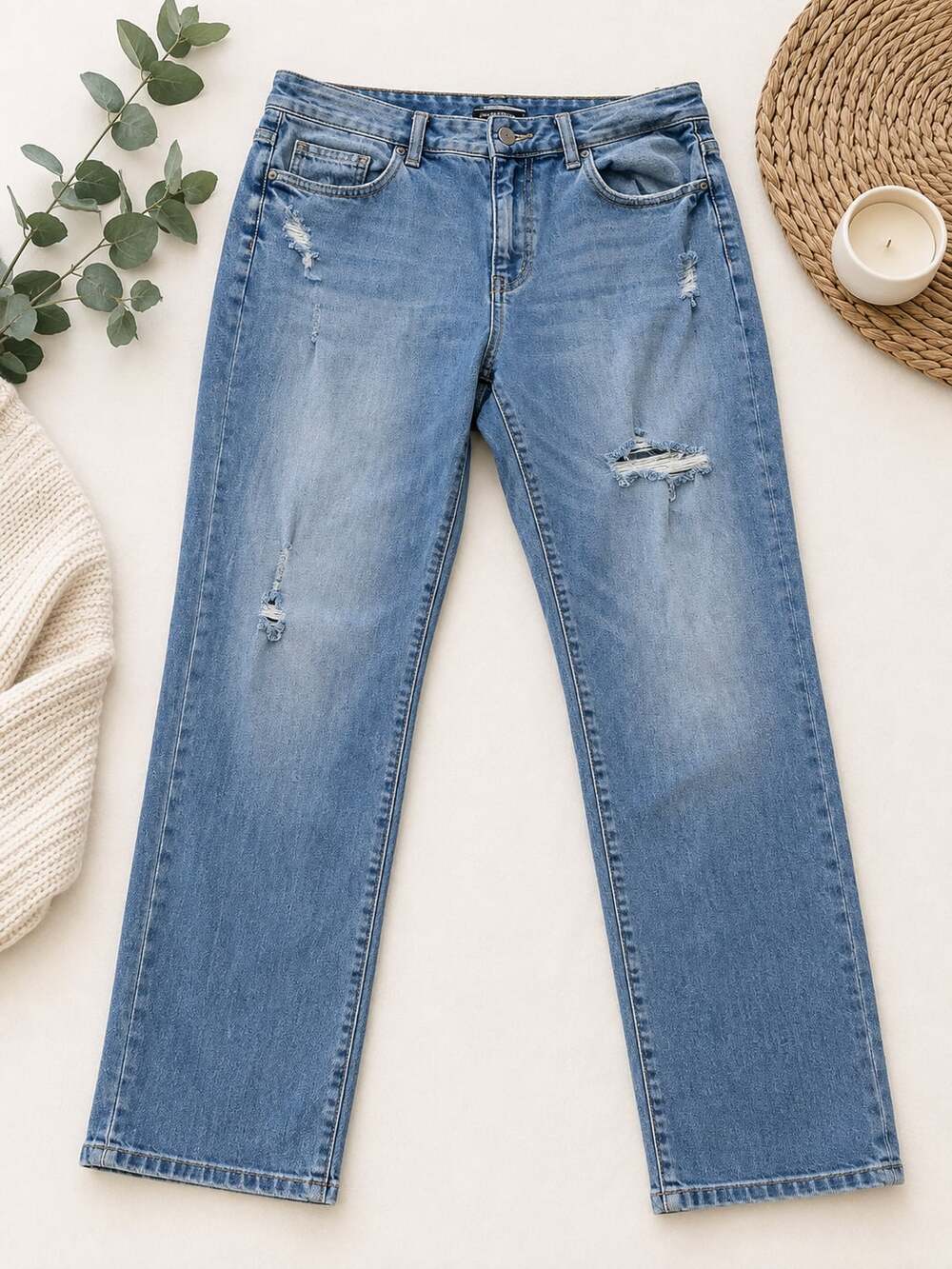 Judy Blue Los Angeles Boyfriend Fit Ripped Distressed Jeans Size 20W (k1)